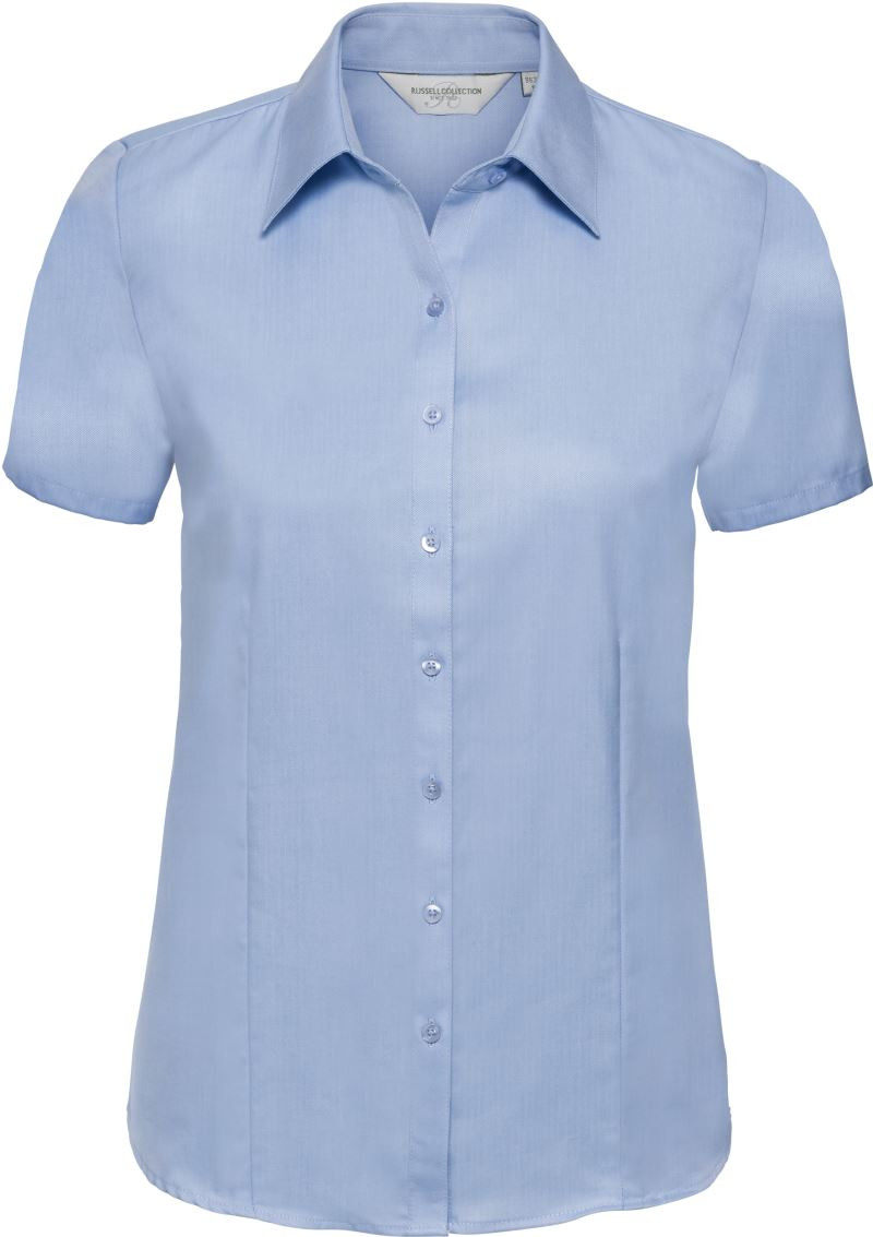 Russell Herringbone Bluse kurzarm 963F Russell Herringbone Bluse kurzarm 963F