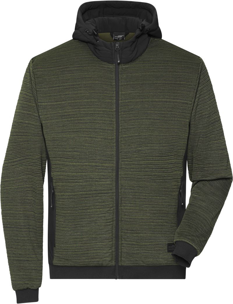 JN1844-olive olive melange/ black