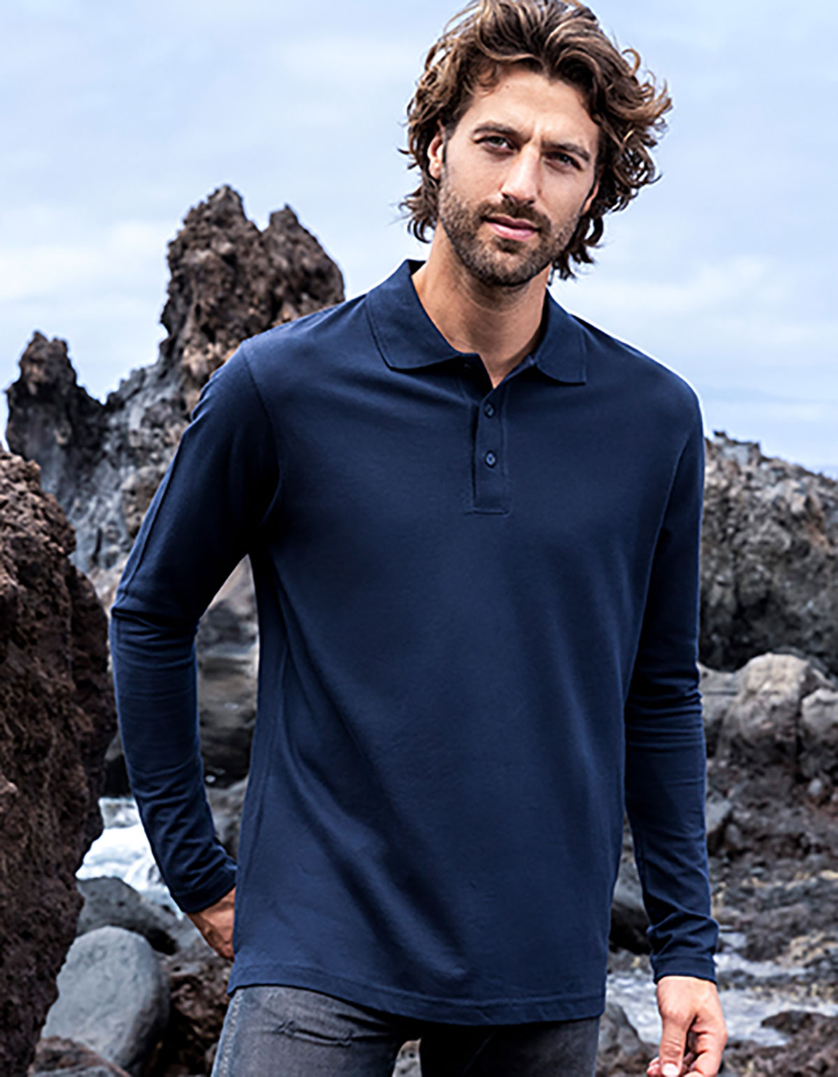 4600-DET1 Promodoro Men´s Heavy Polo Long Sleeve 4600