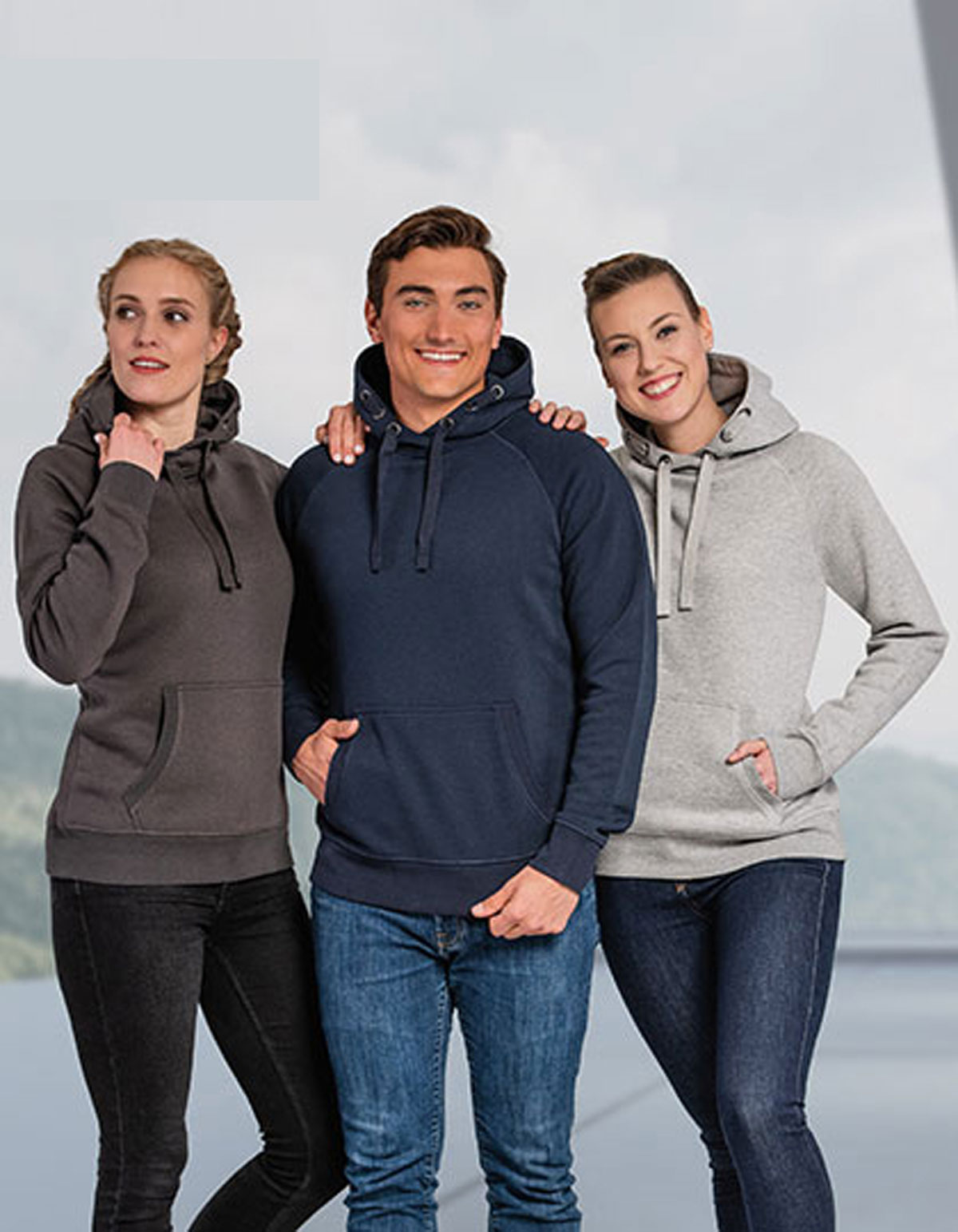 HRM903-DET Unisex Premium Raglan Hoody HRM 903