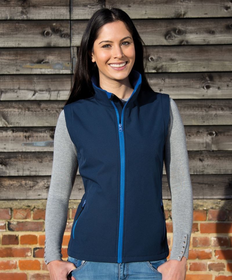 R232F-foto Ladies' Softshell Bodywarmer Result R232F
