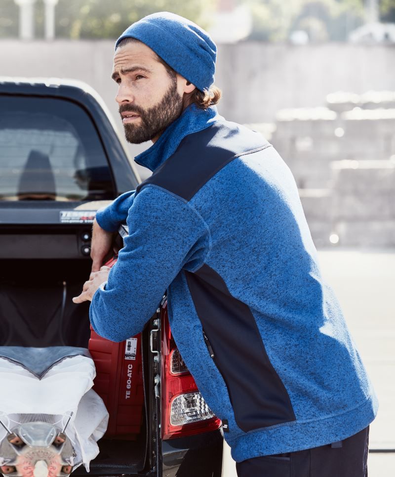 Men's Knitted Workwear Fleece Jacket James&Nicholson JN862