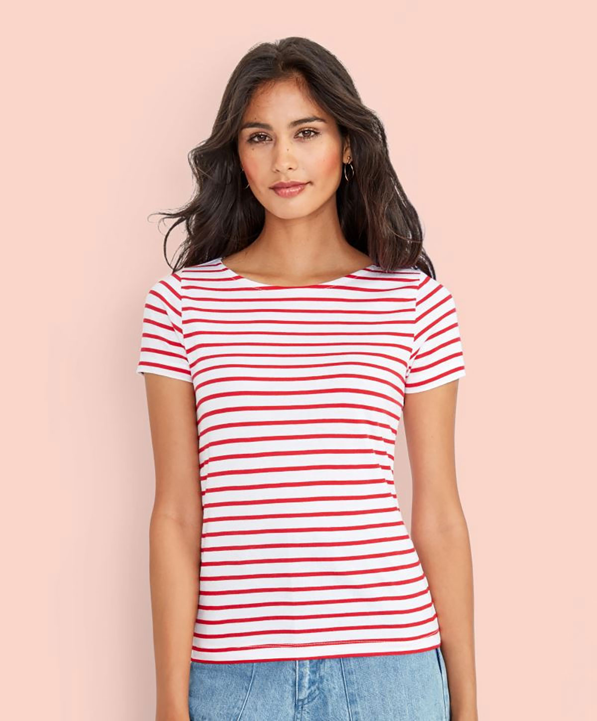 Miles-women-det Women´s Round Neck Striped T-Shirt Miles Sol's 0139
