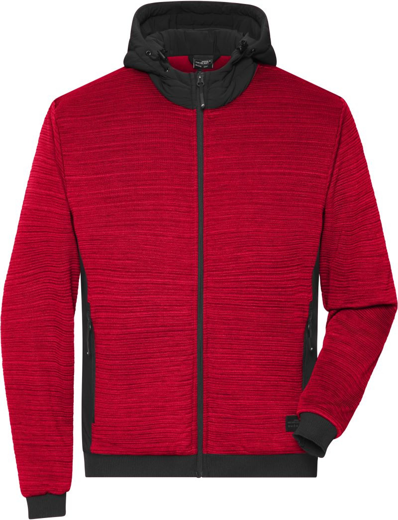 JN1844-red red melange/ black