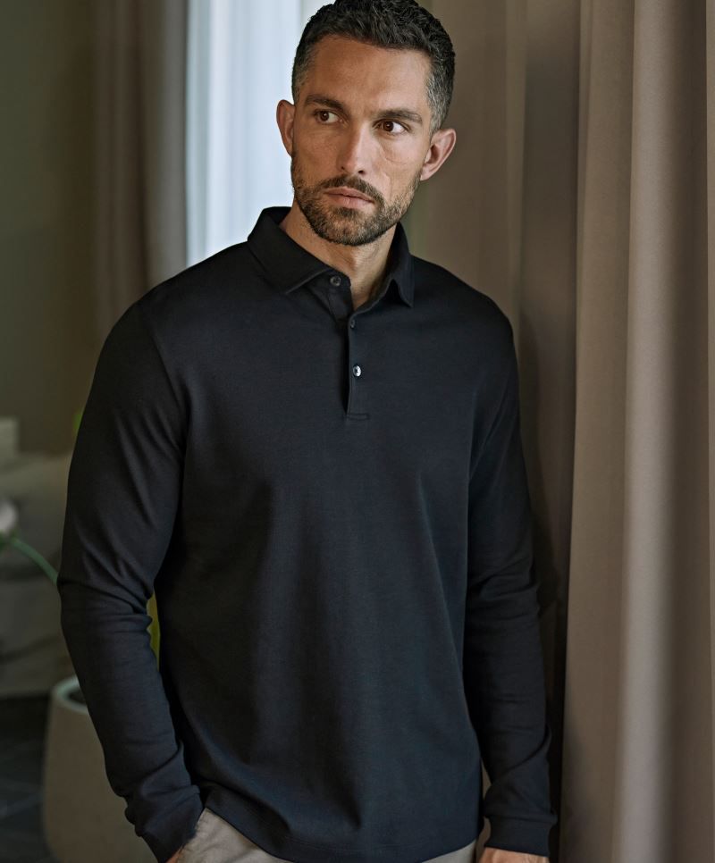 Pima Cotton Long Sleeve Polo Tee Jays TJ1442