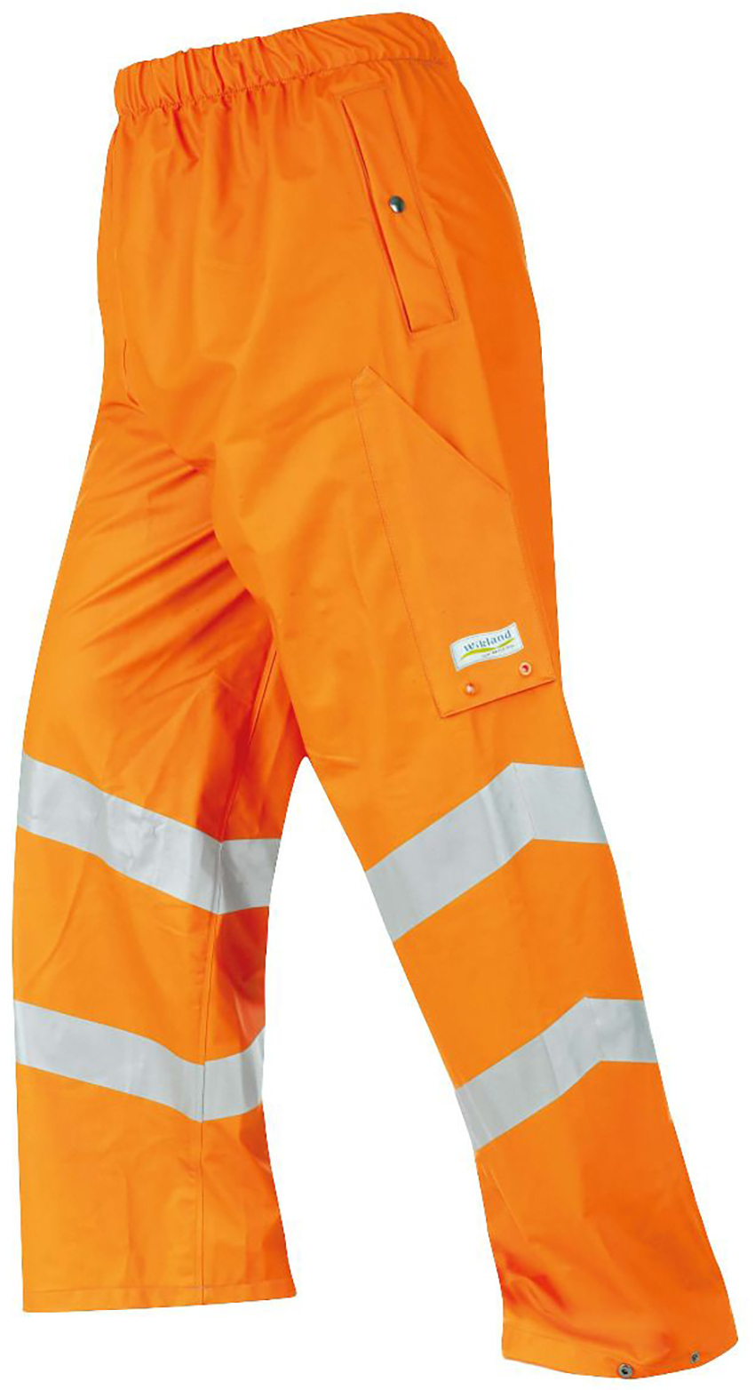 9372-orange Wikland 9372 PU Regenhose uni EN ISO 20471 Kl. 2 & EN 343 Kl. 3/1