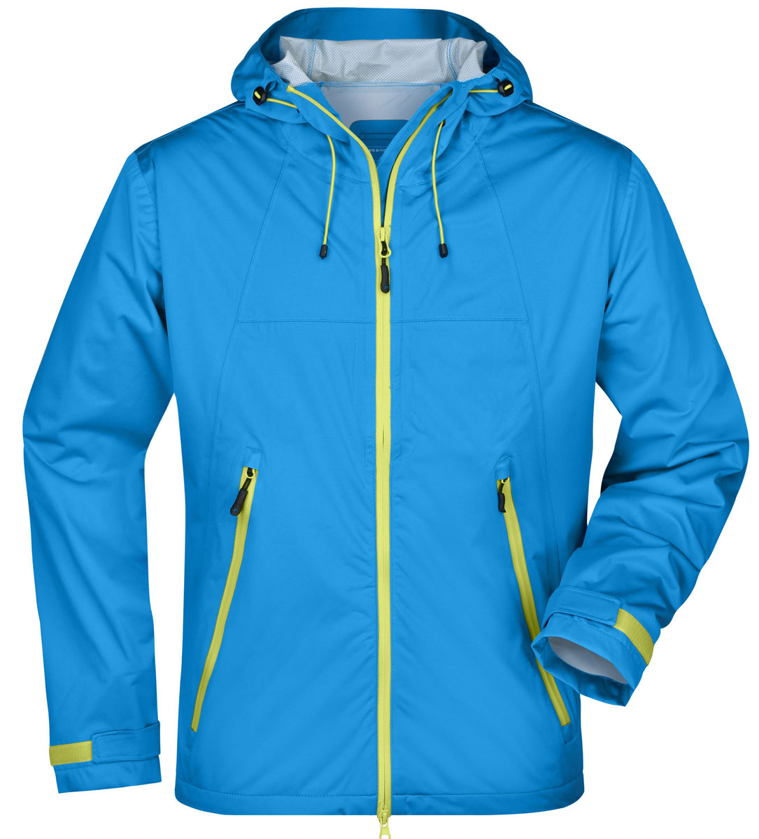 jn1098-mens-outdoor-jacket-aqua-acidyellow aqua / yellow