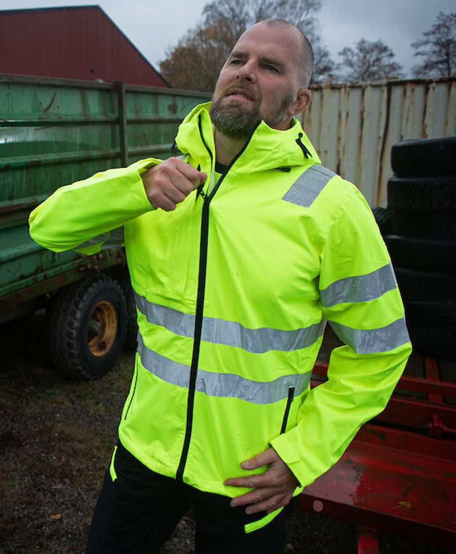 ProJob 6450 Wind- und Wasserdichte Regenjacke EN ISO 20471 KLASSE 3 ProJob 6450 Wind- und Wasserdichte Regenjacke EN ISO 20471 KLASSE 3