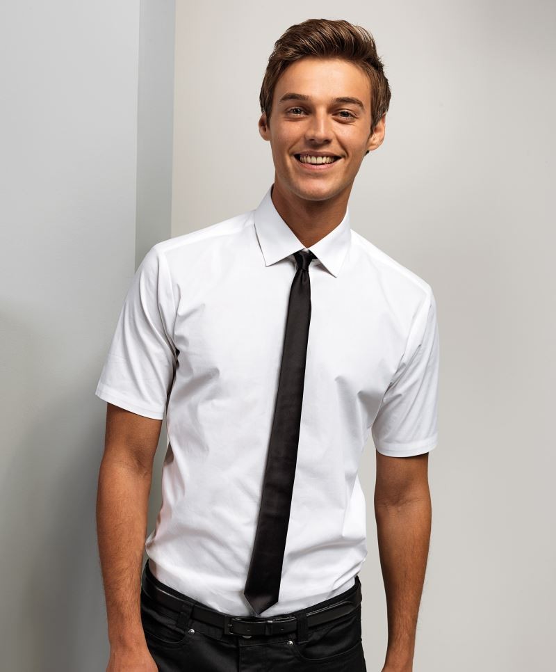 PR246-foto Popline Stretch Shirt shortsleeve Premier PR246
