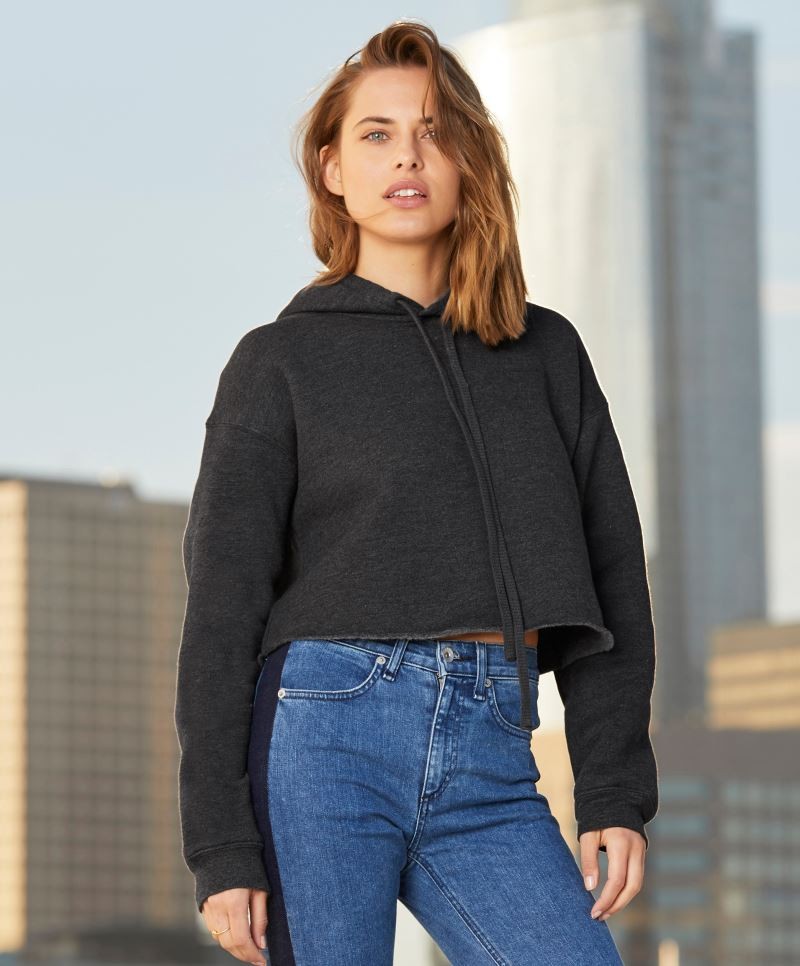 B-C7502-foto Ladies' Cropped Fleece Hoodie Bella+Canvas 7502