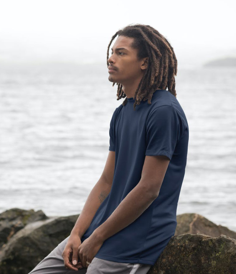 EA004-Model2 Ambaro Recycled Sports Tee AWDis EA004