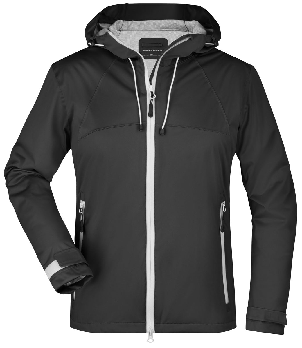 jn1097-ladies-outdoor-jacket-black-silver black / silver