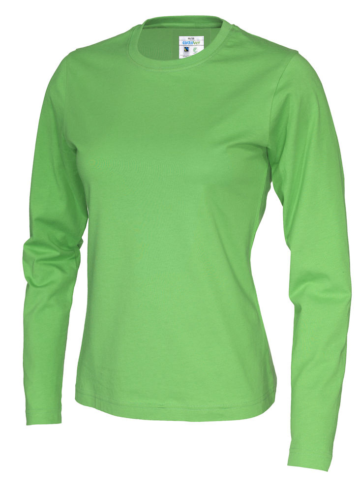 141019-645-green Cottover 141019 T-Shirt LS Lady 100% Organic Baumwolle