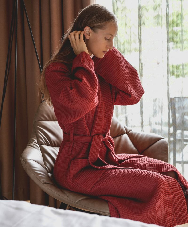 Waffelpiqué Bademantel Siam Vossen VO2670 Waffelpiqué Bademantel Siam Vossen VO2670