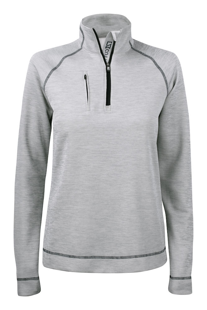 Chambers-half-zip-ladies-grey-melange grey melange