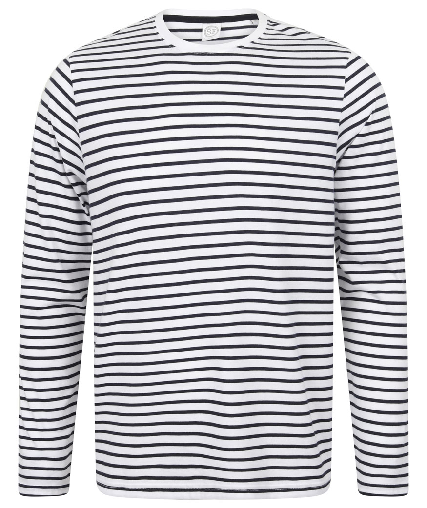 Unisex Long Sleeved Striped T Skinnifit SF204