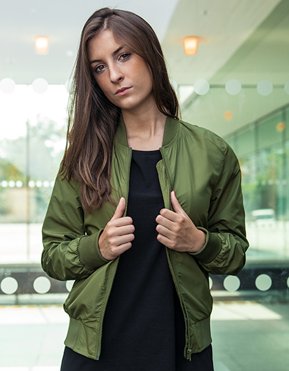 BY044-foto Ladies` Nylon Bomber Jacket BY044