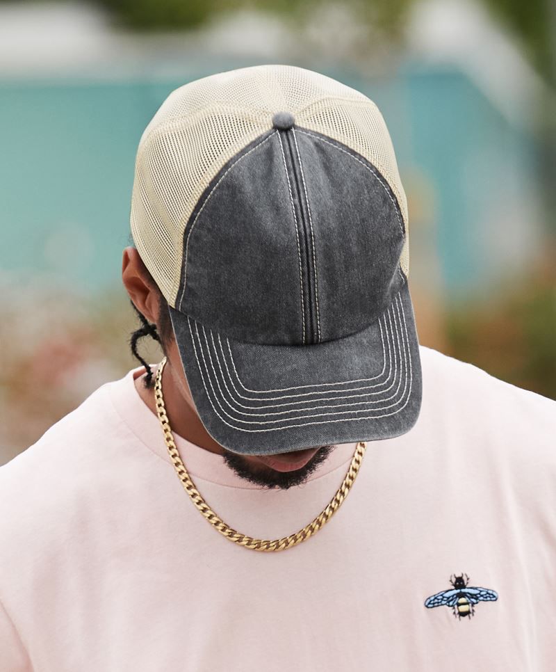 6 Panel Vintage Trucker Kappe Beechfield B672 6 Panel Vintage Trucker Kappe Beechfield B672