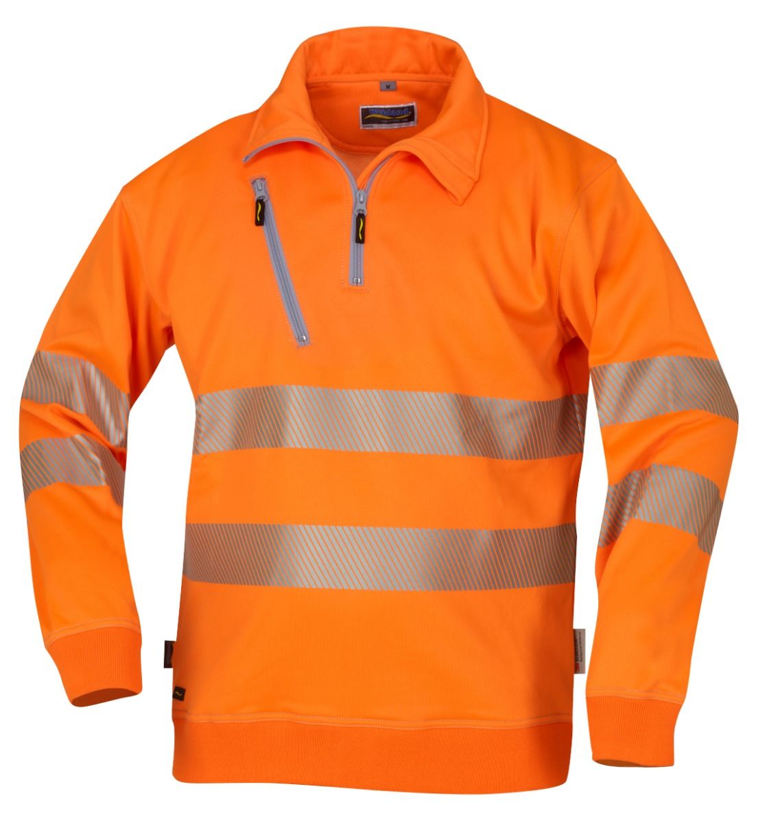 1341-orange Herren Zip-Sweatshirt EN ISO 20471 Kl. 2 Wikland 1341