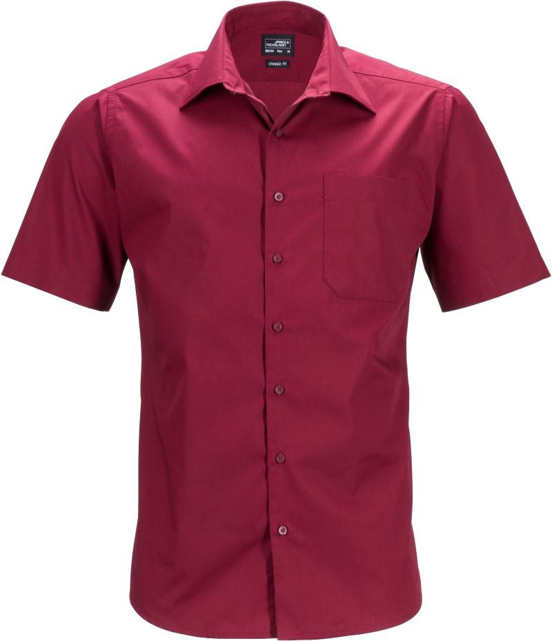 JN644-wine Popeline Business Hemd kurzarm JN644 wine XL