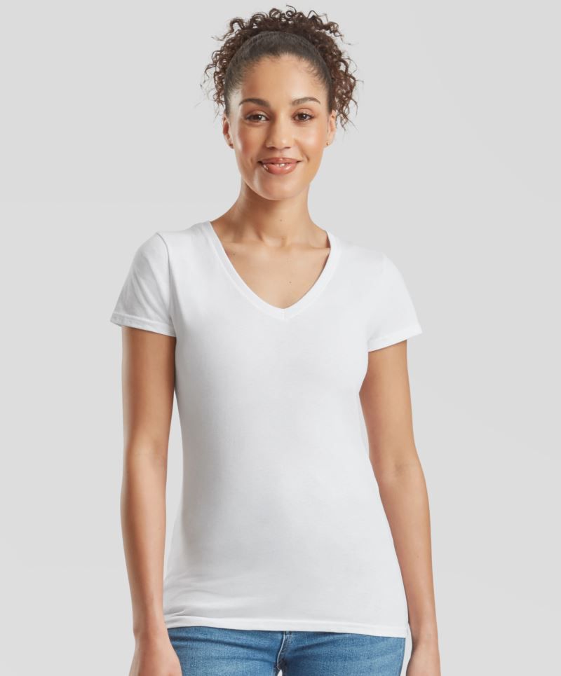 Lady-Fit Valueweight V-Neck T Fruit of the Loom 1398 Lady-Fit Valueweight V-Neck T Fruit of the Loom 1398
