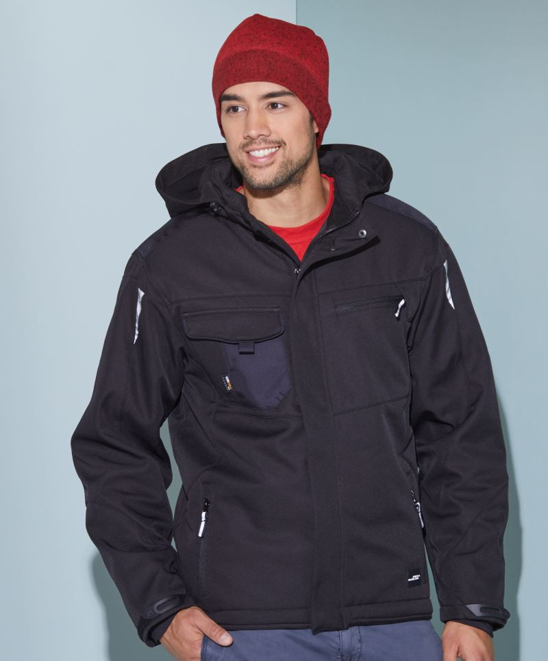 Workwear Winter Softshell Jacke James&Nicholson JN824 Workwear Winter Softshell Jacke James&Nicholson JN824