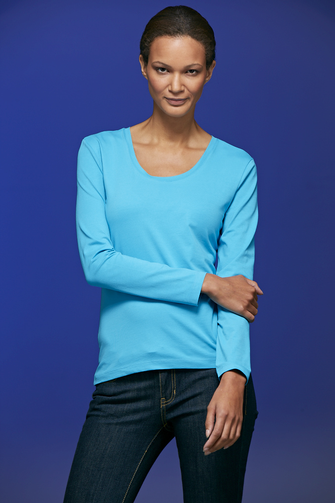 JN927_DET2 Ladies' Stretch Shirt Longsleeved JN927