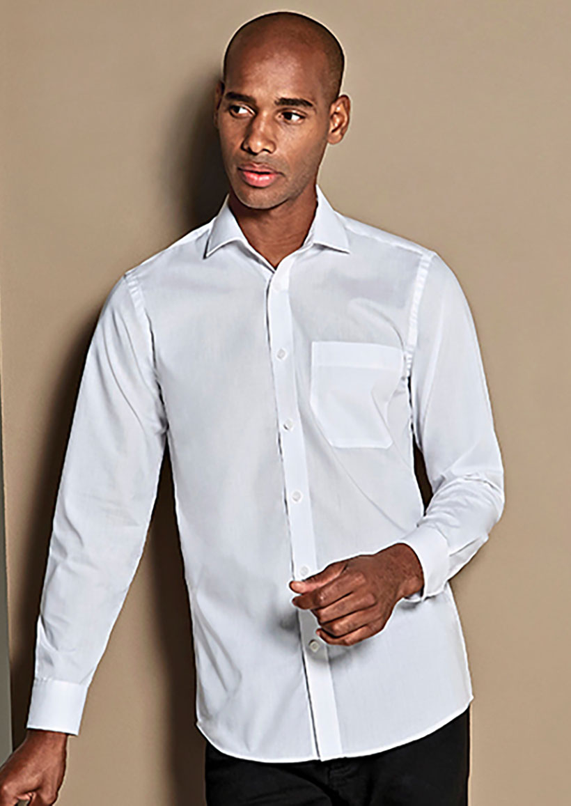 Tailored Fit Poplin Shirt Long Sleeve Kustom Kit K142 Tailored Fit Poplin Shirt Long Sleeve Kustom Kit K142