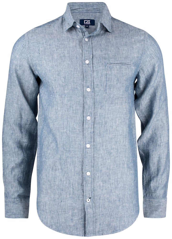 Summerland-linen-shirt-men-denim-blue denim blue