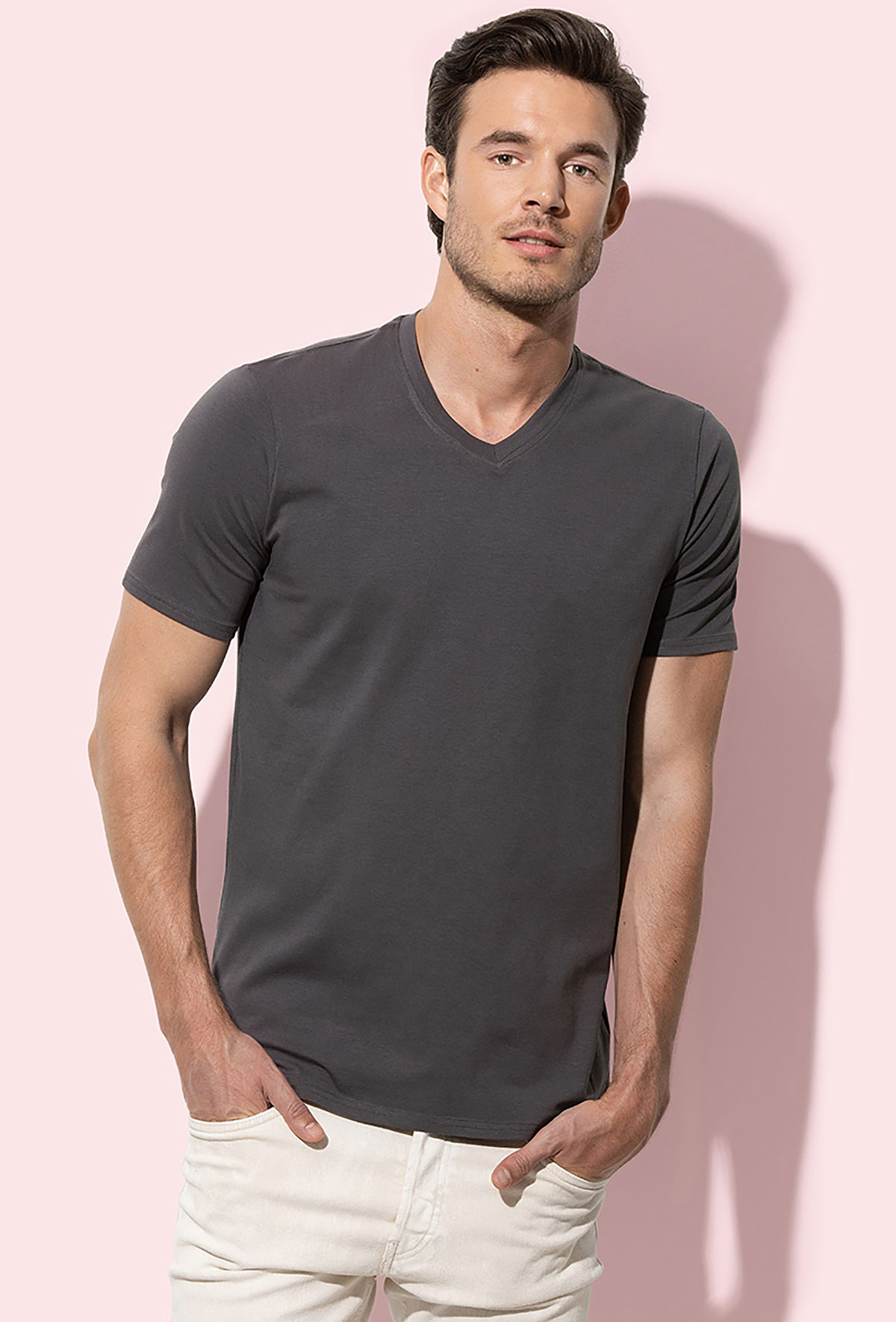 ST9610_modelkNUKOJkkuHg84 Stretch-T V-Neck Stedman ST9610