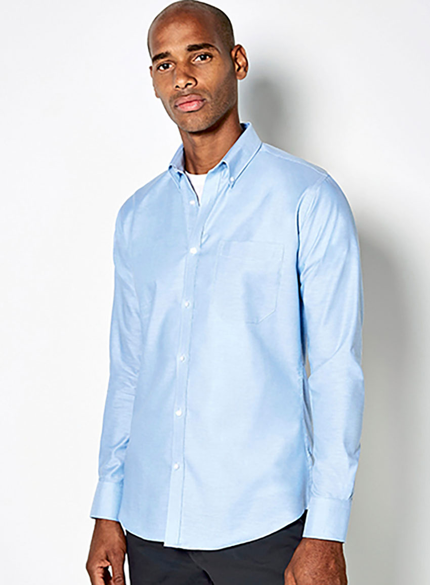 Slim Fit Workwear Oxford Shirt Long Sleeve Kustom Kit K184 Slim Fit Workwear Oxford Shirt Long Sleeve Kustom Kit K184