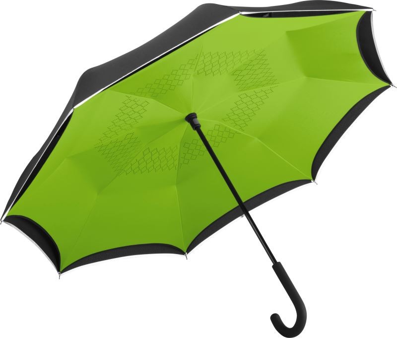 FA7715-black-lime Regular Umbrella Fare FA7715