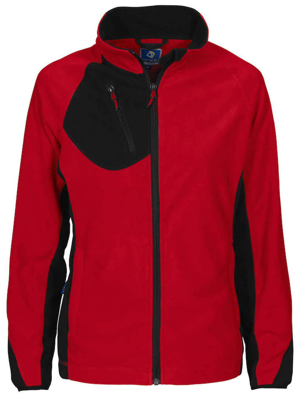 2326-rot ProJob 2326 Damen Microfleecejacke mit Kontrastelementen