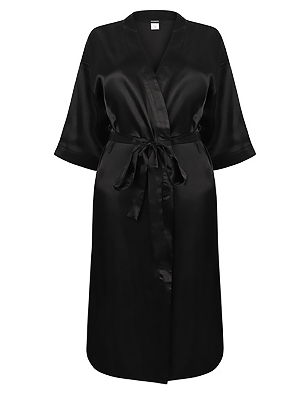TC-ladies-satin-robe-black black