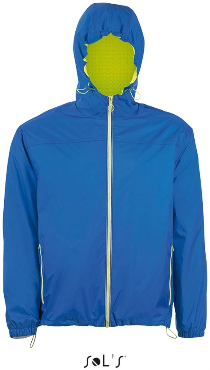 So1171-royalblue-neongold Unisex Lined Windbreaker Skate Sol's 1171