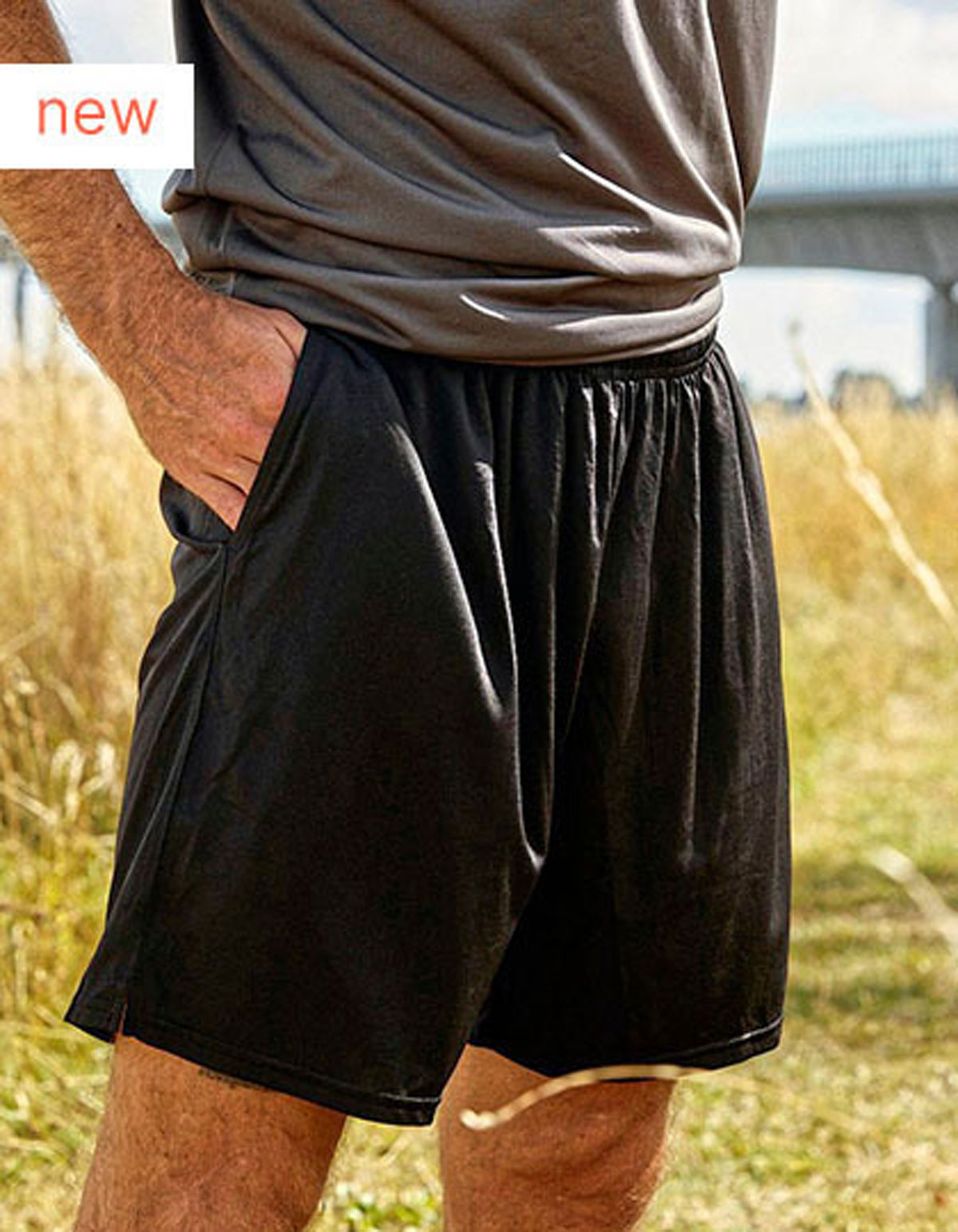 R64101-det Recycled Performance Shorts Neutral R64101