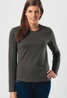 K383_darkkhaki Damen T-Shirt langarm Kariban K383