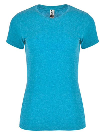 RY6661-heatherturquoise Fox Woman T-Shirt Roly 6661
