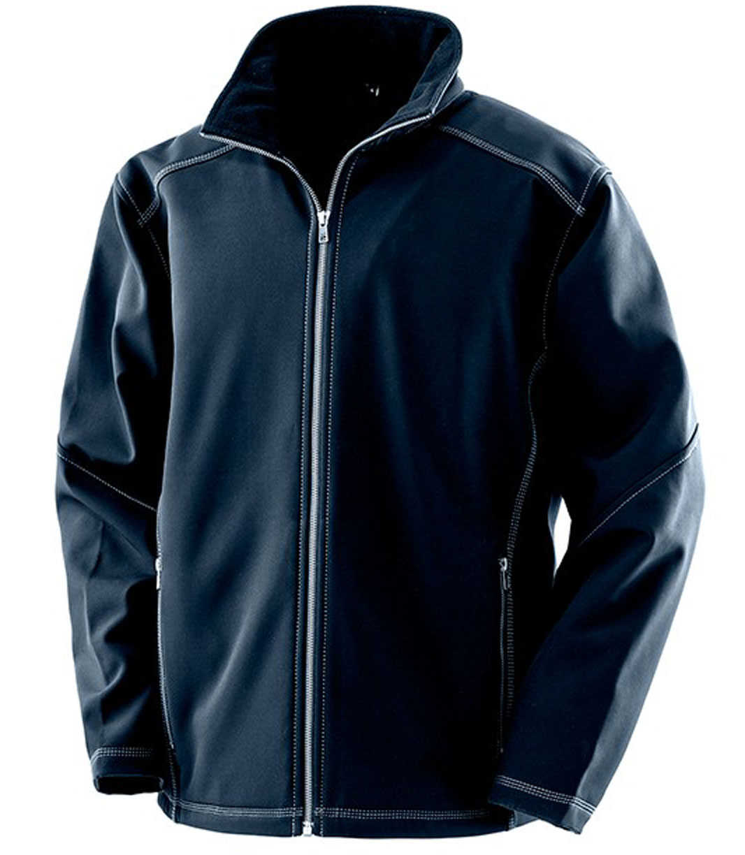 RT455M-navy Men´s Treble Stitch Softshell Jacket WorkGuard RT455M