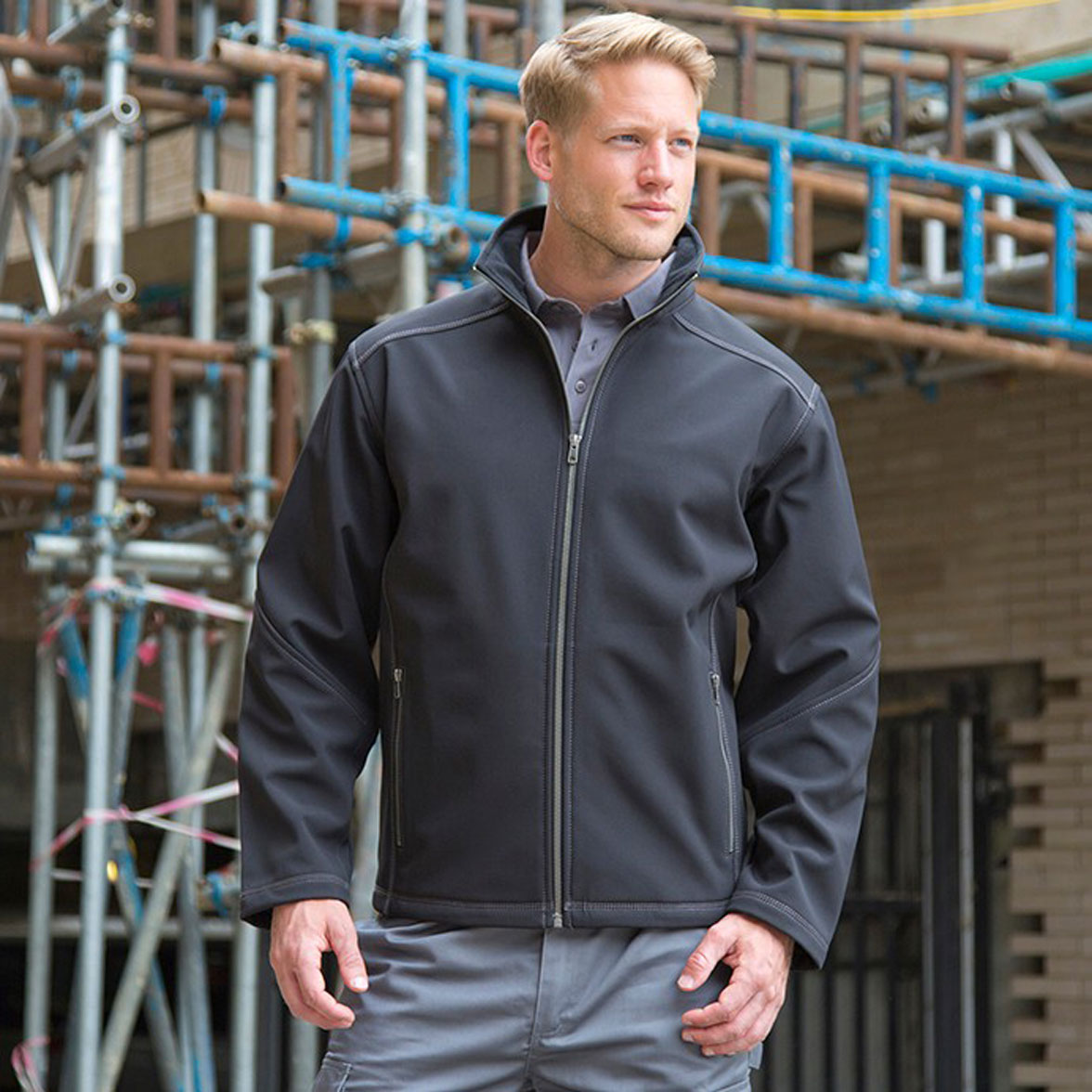 RT455M-foto Men´s Treble Stitch Softshell Jacket WorkGuard RT455M