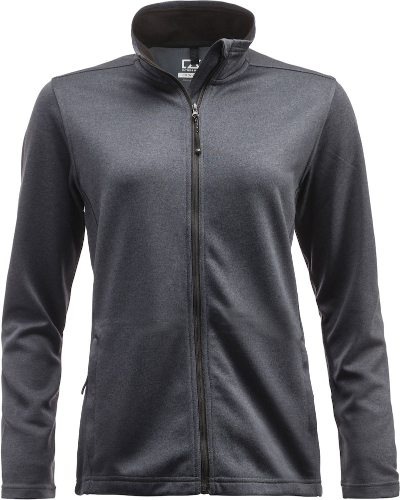 Twin-lakes-full-zip-ladies-anthracite-melange anthracite melange
