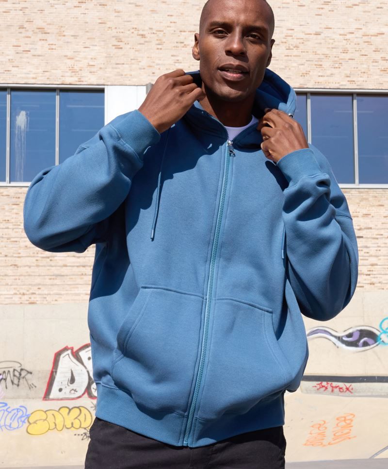 Oversize Bio Kapuzen Sweatjacke James&Nicholson JN8043 Oversize Bio Kapuzen Sweatjacke James&Nicholson JN8043