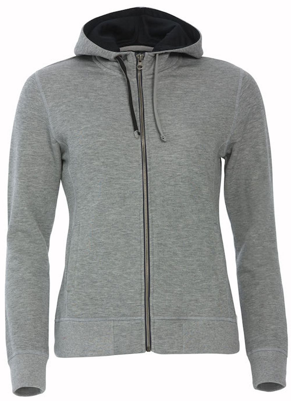 021045-graumeliert Clique Classic Hoody Full Zip Ladies 021045