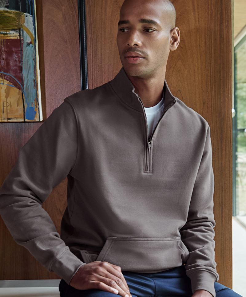 Piqué Sweater mit 1/4 Zip Kustom Kit KK339 Piqué Sweater mit 1/4 Zip Kustom Kit KK339