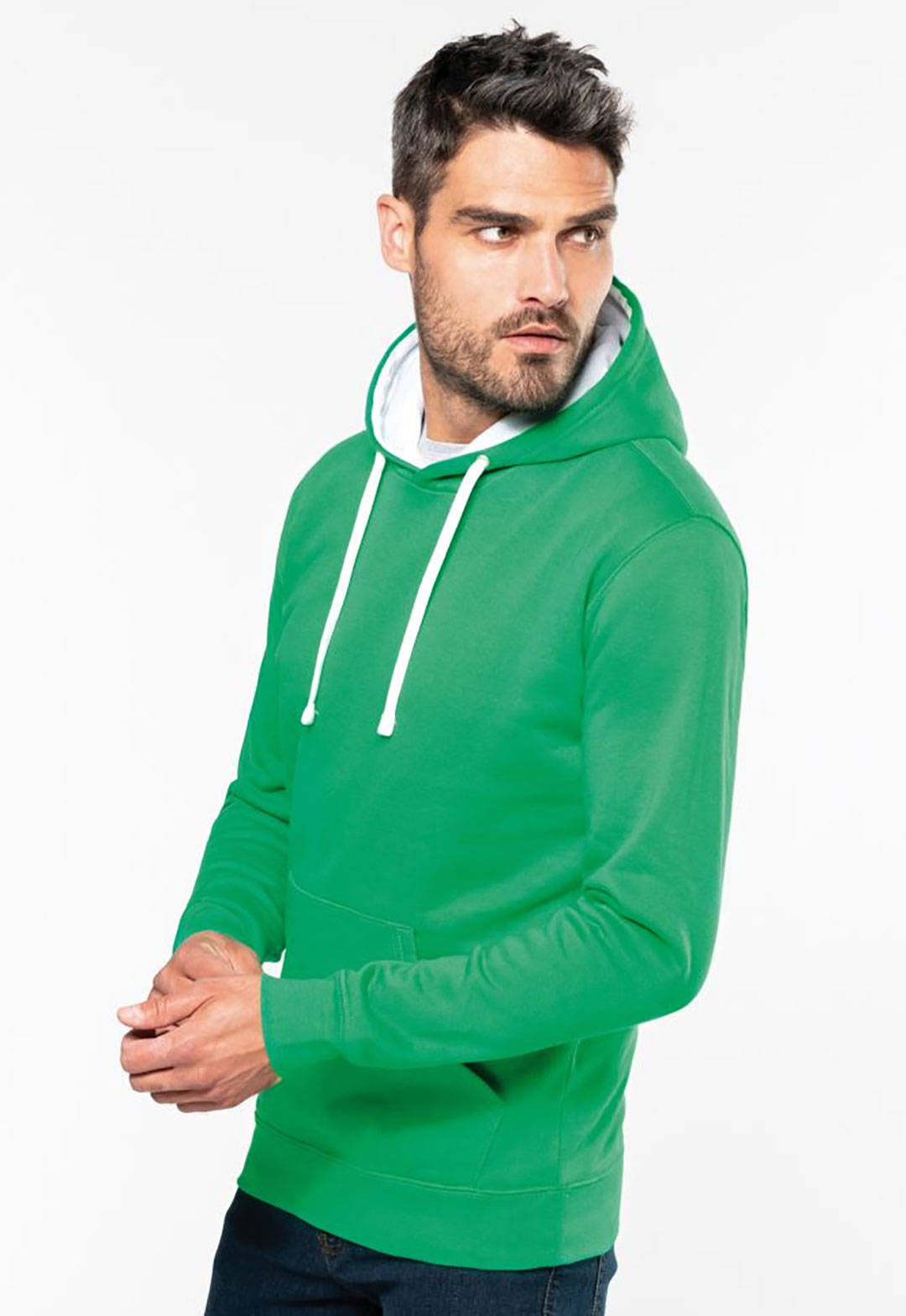 K446-kelly Bicolor Kapuzen Sweatshirt Kariban K446