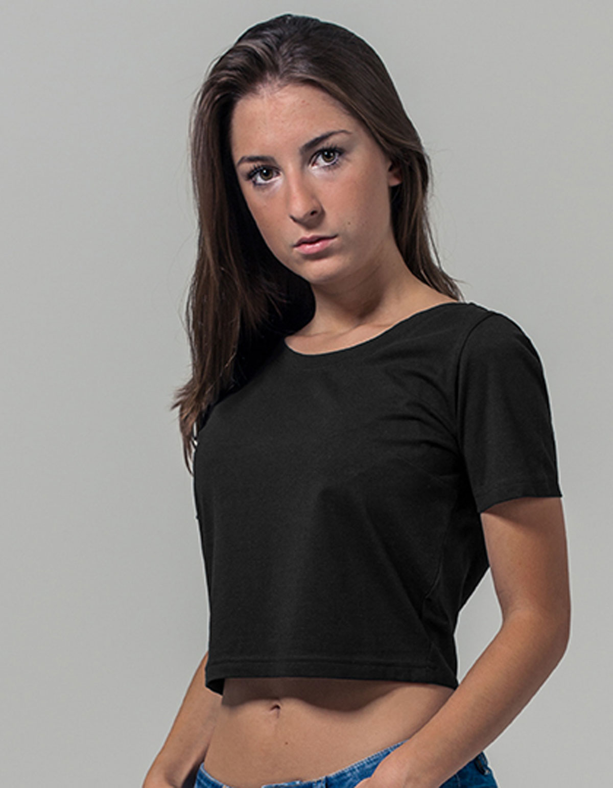 BY042-fotoVzZC83e63fHCU Ladies` Cropped Tee Build Your Brand BY042