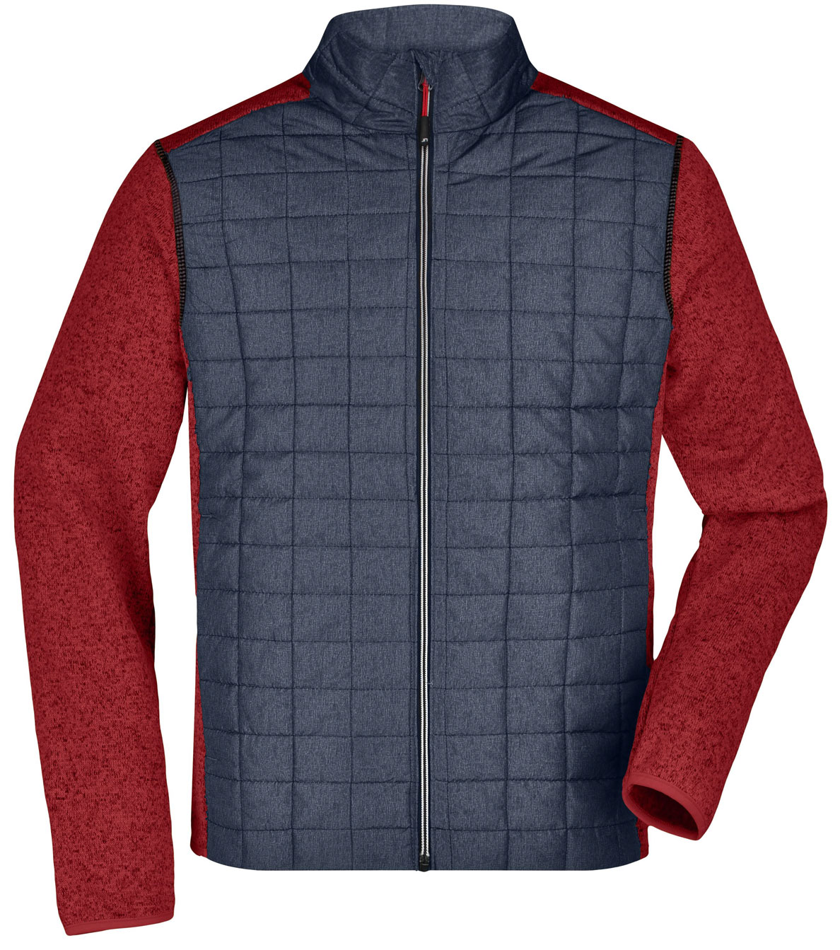 jn742-veste-hybride-tricote-homme-rouge-homme-55739_master red melange / anthracite melange
