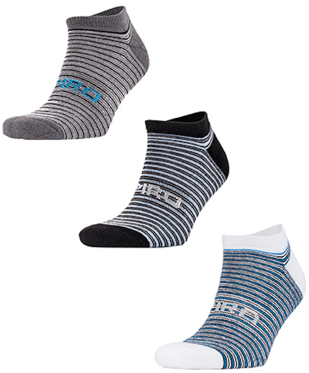3-Pack Mixed Stripe Coolmax Sneaker Socks Spiro S295X