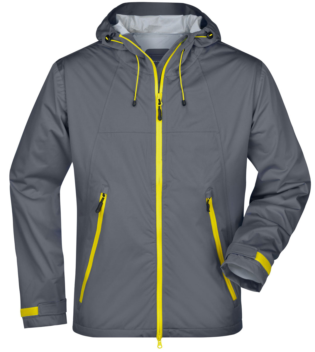 jn1098-mens-outdoor-jacket-irongrey-yellow iron grey / yellow