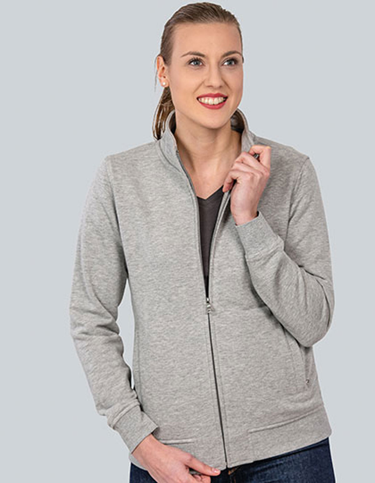 HRM1002-Model Women´s Premium Full-Zip Sweat Jacket HRM1002